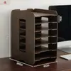 Estante para Archivos Estante de Almacenamiento Multicapa Estante de Almacenamiento de Escritorio para Archivos a4 Estante para Archivos Almacenamiento de Carpetas Estante para Archivos Multicapa