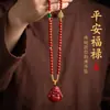 Colgante de cinabrio, cadena de cuentas de Buda Maitreya de arena dorada púrpura, collar de pareja del año zodiacal, suministro para vendedores ambulantes, regalo de joyería