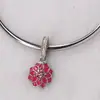 Moda europea DIY accesorios para pulseras de cuentas doble pétalo gota de aceite diamante colgante aleación accesorios ventas directas de fábrica