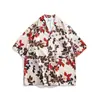 Camisa Estilo Tailandés con Cuello Cubano Personalizada con Impresión Digital, Manga Corta, Corte Holgado, Camisa de Playa Estilo Hawaiano para Hombres y Mujeres, Camisa de Playa para Parejas