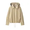 Moda europea y americana transfronteriza para mujer, popular en AliExpress: gabardina con cremallera, cuello alto, corte holgado, estilo retro, informal, moderna