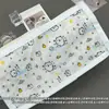 Estuche para lápices de gran capacidad con diseño de Oso autoirónico, estilo ins, alta apariencia, bolsa de almacenamiento portátil transparente de doble capa para estudiantes