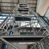 Andaime de liga de alumínio, escada reta de alumínio para escalada de grau de exportação, escada de segurança de quadro largo, estrutura de escalada, em conformidade com normas europeias, andaime com travamento por placa