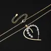 Collar Asimétrico de Corazón de Moissanita Estilo Nuevo Europeo y Americano para Mujer Plata de Ley S925 Lujo Accesible Elegante Cadena para Clavícula de Banquete Boda
