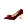 Zapatos de Boda Morados para Mujer, Nuevo Vestido de Boda Estilo Chino Xiuhe, Zapatos de Boda para Novia, Zapatos para Dama de Honor, Tacones Altos 2, 5, 7 cm