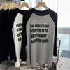 Camiseta de manga larga de marca moderna estilo americano Industria Pesada para mujer 2024 Nuevo Otoño e Invierno Estilo Perezoso BF Holgada Prenda Interior