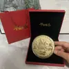 Oro Puro Shuibei 999 Popular Forma de Moneda Grande Regalo Conmemorativo para el Día de la Madre, 520, Exámenes de Admisión a Secundaria y Universidad, Regalos de Cumpleaños, Venta al por Mayor