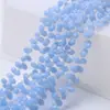 Cuentas Sueltas de Cristal Accesorios para Joyería DIY Cuentas de Vidrio Tallado Forma de Gota de Agua Accesorios para Ropa Color Plateado Agujero Horizontal 5*8mm Gota de Agua