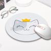 Mouse pad redondo de borracha de tamanho pequeno desenho animado fofo personalidade criativa atacado mouse pad mouse pad de borracha