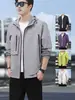 Ropa Nueva de Protección Solar para Hombre, Verano Delgada con Capucha para Deportes al Aire Libre, Ropa para la Piel, Chaqueta Transpirable Anti-UV