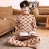 Ropa de Otoño para Niños y Pantalones de Otoño Set de Ropa Interior Térmica Juvenil de Algodón Puro Suéter de Algodón para Fondo para Niños Medianos y Grandes Pijamas de Invierno para Niñas