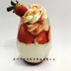 Taza Buffy Transparente de Plástico para Mascotas Taza Desechable para Mousse y Pudín Taza Desechable para Bebidas de 8 oz con Tapa Taza de Grado Alimenticio para Té de Leche