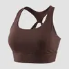 Sutiã esportivo de alta elasticidade e amigável à pele para mulheres, costas bonitas, à prova de choque, push-up, ajustável, tamanhos grandes, yoga, fitness, sutiã esportivo