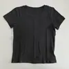 Camiseta de verão nova, cor sólida, manga curta, estilo minimalista para mulheres, gola redonda, versátil, modeladora, top básico multicolorido
