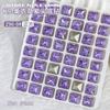 Atacado Broca de Unha de Cristal K9 Lavanda Broca Ponta Fundo Chato Quadrado Gordo Coração Torto Joias para Unhas Acessórios Diamante Grande Moldado Roxo Claro