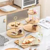 Soporte para pasteles plato de postre multicapa soporte de exhibición para mesa de postres soporte para bocadillos de té de la tarde soporte para postres mesa de exhibición