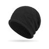 Chapéu de Lã Enrolado Quente Novo de Inverno para Homens e Mulheres com Padrão de Cânhamo Elástico Enrolado Chapéu Frio de Lã