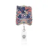 Insignia de Águila Conmemorativa del 250 Aniversario Estadounidense Transfronteriza PortainSignias Retráctil Colgante Decorativo del Día de la Independencia