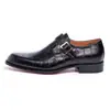 Zapatos de Piel de Punta Talla Grande Transfronterizos para Hombre Talla 38-47 Hebilla Formal de Negocios Novio Zapatos de Boda Piel de Vaca Venta Directa de Fábrica