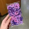 Anillo de Toalla Infantil Duradero de Colores Dulces Anillo para el Pulgar del Bebé de Alta Elasticidad Diadema de Banda de Goma para Niña No Lastima el Cabello Adorno para la Cabeza