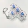 Chaveiro de Teclado Mecânico com Botão Tetris T-Key de PC de Alta Transparência Transfronteiriço Brinquedo para Alívio de Estresse