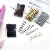 20 piezas 5/6/7CM simple sin giro recogido de pelo clip de metal en forma de U cabeza de bola horquilla fija clip en forma de U