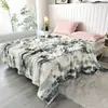 Manta de Franela Grande Tie-Dye de Burbujas con Estampado de Tinta, Manta de Terciopelo de Leche para Aire Acondicionado, Manta Cubierta Gruesa con Patrón de Mármol para Exportación