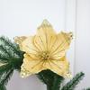 Nova Flanela Simulação Flor de Natal Decoração de Casa Adereços de Casamento Pó de Ouro Flanela Flor Tiro Simulação Adereços de Flores
