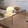 Mesa pequeña para ventanal de dormitorio, tablero de acrílico transparente, vidrio templado, diseño minimalista, adecuada para uso doméstico como tocador o mesa de centro