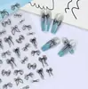 Nuevo Calcomanía para Uñas con Relieve Estéreo 5D Mariposa Flor Encaje Moño Rosa Calcomanía de Uñas de Alta Gama
