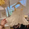 Vestido em Camadas de Algodão e Seda para Meninas Roupas de Verão Frescas para Crianças com Estampa de Desenho Roupas de Casa Pijamas para Bebês Meninas