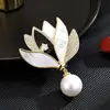 Broche de Lótus Estilo Chinês, Luxo Leve, Sensação de Alto Padrão, Broches Atacado, Corsage Elegante de Nicho, Fivela Anti-Exposição, Acessórios de Roupa para Mulheres