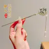 Novo grampo de cabelo antigo estilo chinês com borla para mulheres, elegante e versátil, adequado para Hanfu, cheongsam e penteados presos