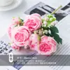 Decoración de Florero con Ramo de Peonías y Rosas Artificiales para Hogar, Boda, Flores Falsas de Seda Artificial Amazon AliExpress