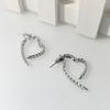 Aretes Aretes de Diseño Coreano Simple Amor Espiga de Trigo Cruz Nicho Lujo Accesible Elegante de Alta Gama