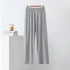 Calças casuais masculinas de modal, leves, com bolsos, plus size, para primavera e verão; calças femininas retas e largas para uso ao ar livre, calças de casa, calças de dormir