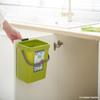 Cubo de basura clasificador creativo para pared sin clavos, para el hogar con tapa, cocina, baño, tamaño grande, colgante de pared
