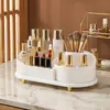Soporte Giratorio de Escritorio para Almacenamiento de Brochas de Maquillaje, Estante Organizador de Cosméticos, Mesa de Tocador, Porta Brochas de Sombras, Caja para Labiales, Portalápices