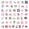 50 lindos stickers de garabatos de la serie de cuentos de hadas pastel para papelería creativa, botellas de agua y decoración de equipaje
