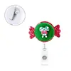 Portapase de Tirón Fácil de Venta Caliente para Comercio Exterior con Fieltro Brillante, Pinza para Insignia de Calabaza de Halloween, Pinza de Cocodrilo Giratoria