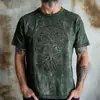 Camiseta Masculina Redonda 2025 Europeia e Americana Amazon Tough Guy Tendência Moda Escura Estampada Manga Curta Atacado