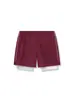 Shorts Duplo Casual Esportivo Americano de Verão Masculino Cor Sólida Bolso com Zíper Treinamento Físico Secagem Rápida Shorts de Basquete