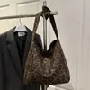 Bolso de Hombro Tote Grande de Capacidad para Mujer, Estampado de Leopardo, Casual, Moderno, 2025, Personalizado, Nueva Moda, Retro Simple, para el Trabajo