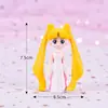 Figura de Belleza de Cabello Largo Decoración Corazón de Niña Creativo Adorno para Pastel Llavero Colgante Dibujo Animado Regalo