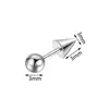 Aleación de Titanio F136 Rosca Externa Cono Puntiagudo Clavo Diablo Clavo de Hueso de Oreja Clavo Diente de Tigre Clavo de Oreja Clavo de Labio Joyería para Piercing G23