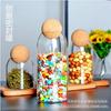 Venta al por mayor de fábrica botellas de almacenamiento de vidrio latas de té latas de dulces cereales latas de almacenamiento de café latas de almacenamiento de condimentos de cocina