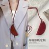 Nuevo Estilo Estilo Simple Accesorios de Moda Mini Bolsa Colgante de Cuello con Exquisito Sentido del Diseño Bolsa Semicircular Bolsa Collar para Llaves