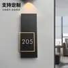 Placa de Número de Casa para Decoración de Puerta de Entrada de Hogar, Letrero de Puerta de Acrílico de Lujo para Números de Habitación de Hotel