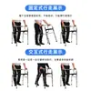 Andador de cuatro patas antideslizante Golden Finger para ancianos, carrito plegable con ruedas para exteriores con almacenamiento