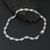 Europa y Estados Unidos transfronterizo nuevo punk estilo callejero temperamento acero inoxidable personalidad cierre cuadrado conjunto de pulsera y collar de cadena